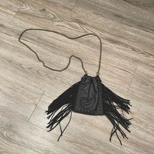 Dolce Vita black fringe purse